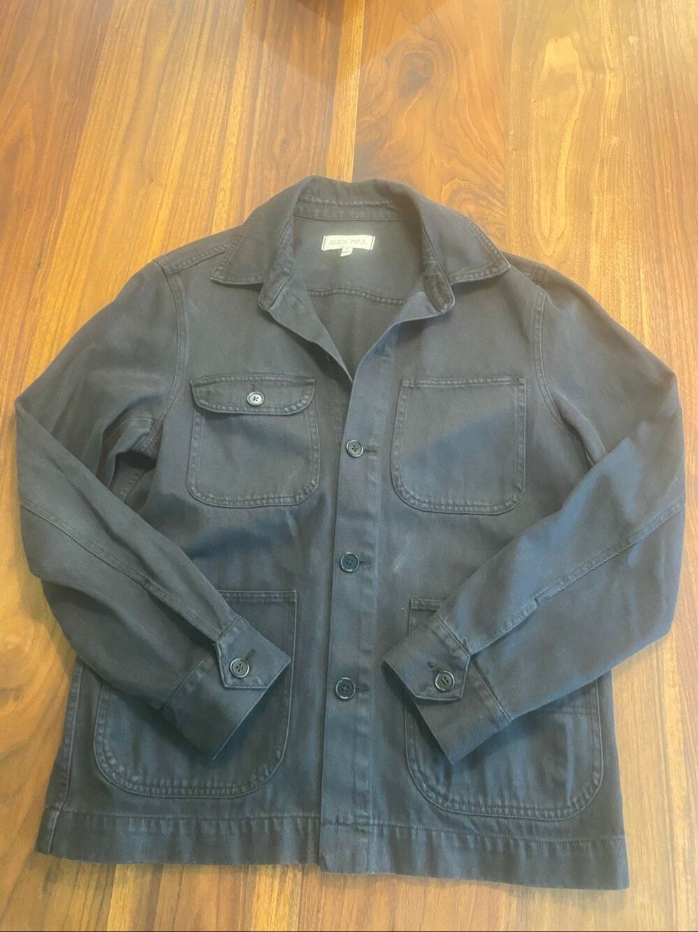 Alex Mill Men's Black Garment Dyed Recycled Denim Work Jacket Size Small NWOT